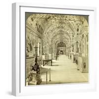 Interior of the Vatican Library, Rome, Italy-Underwood & Underwood-Framed Photographic Print