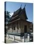 Interior of the Wat Xieng Thong Monastery, or Monastery of the Golden City, 1560, Luang Prabang-null-Stretched Canvas