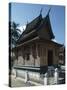 Interior of the Wat Xieng Thong Monastery, or Monastery of the Golden City, 1560, Luang Prabang-null-Stretched Canvas