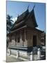 Interior of the Wat Xieng Thong Monastery, or Monastery of the Golden City, 1560, Luang Prabang-null-Mounted Photographic Print