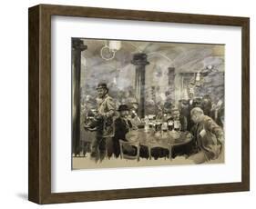 Interior of the Winter Bierhaus in Vienna-Wilhelm Gause-Framed Giclee Print