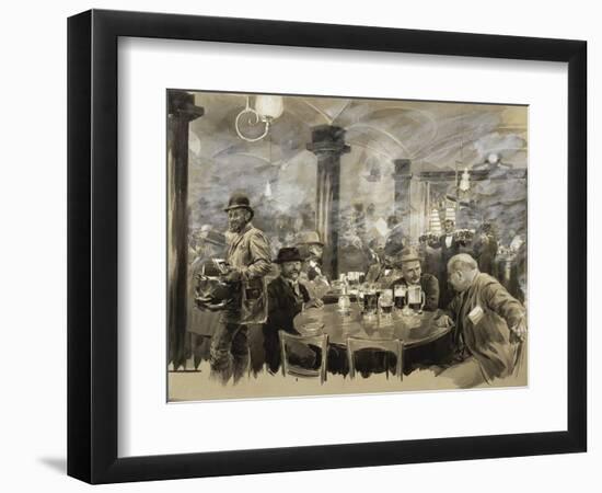 Interior of the Winter Bierhaus in Vienna-Wilhelm Gause-Framed Giclee Print