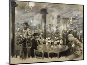 Interior of the Winter Bierhaus in Vienna-Wilhelm Gause-Mounted Giclee Print