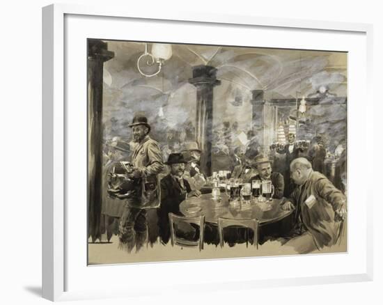 Interior of the Winter Bierhaus in Vienna-Wilhelm Gause-Framed Giclee Print