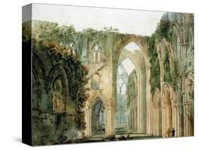 Interior of Tintern Abbey-Thomas Girtin-Stretched Canvas
