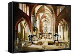 Interior of Trier Cathedral, 1790, German Painting-null-Framed Stretched Canvas