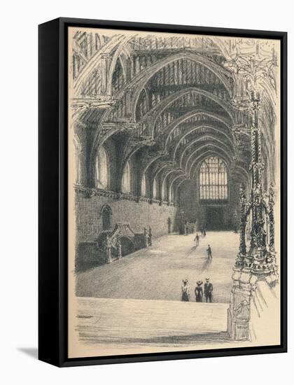 Interior of Westminster Hall, Westminster Palace, 1902-Thomas Robert Way-Framed Stretched Canvas