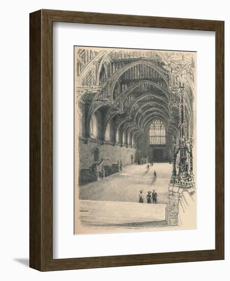 Interior of Westminster Hall, Westminster Palace, 1902-Thomas Robert Way-Framed Giclee Print