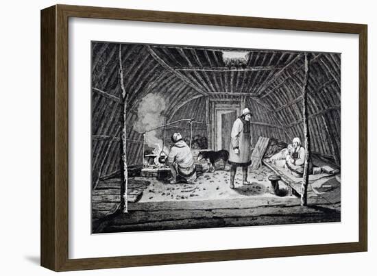 Interior of Winter House in Kamchatka-null-Framed Giclee Print