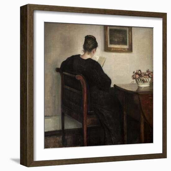 Interior, reading woman, 1886-Carl Holsoe-Framed Giclee Print