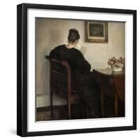 Interior, reading woman, 1886-Carl Holsoe-Framed Giclee Print