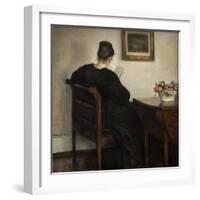 Interior, reading woman, 1886-Carl Holsoe-Framed Giclee Print