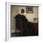 Interior, reading woman, 1886-Carl Holsoe-Framed Giclee Print