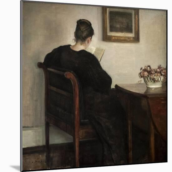 Interior, reading woman, 1886-Carl Holsoe-Mounted Giclee Print