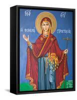 Interior Religious Paintings, Eleftherotria Monastery, Macherado, Zakynthos, Ionian Islands, Greece-Walter Bibikow-Framed Stretched Canvas