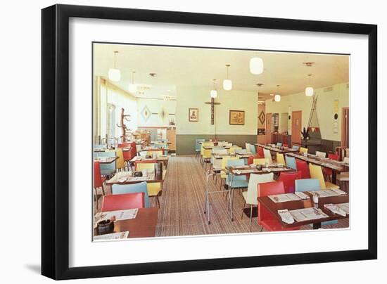 Interior, Retro Cafe-null-Framed Art Print