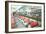 Interior, Retro Cafeteria-null-Framed Art Print