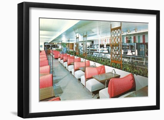 Interior, Retro Cafeteria-null-Framed Art Print