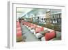 Interior, Retro Cafeteria-null-Framed Art Print