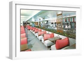 Interior, Retro Cafeteria-null-Framed Art Print