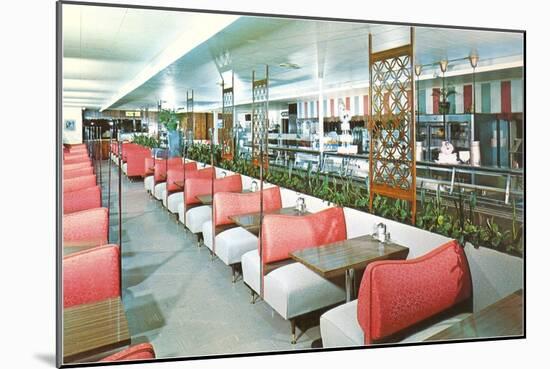 Interior, Retro Cafeteria-null-Mounted Art Print