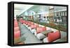 Interior, Retro Cafeteria-null-Framed Stretched Canvas