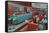 Interior, Retro Diner-null-Framed Stretched Canvas