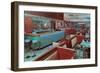 Interior, Retro Diner-null-Framed Art Print