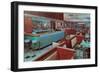 Interior, Retro Diner-null-Framed Art Print