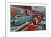 Interior, Retro Diner-null-Framed Premium Giclee Print