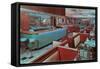 Interior, Retro Diner-null-Framed Stretched Canvas