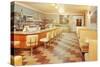 Interior, Retro Diner-null-Stretched Canvas