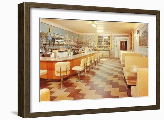 Interior, Retro Diner-null-Framed Art Print