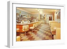 Interior, Retro Diner-null-Framed Art Print