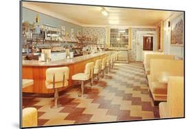 Interior, Retro Diner-null-Mounted Art Print