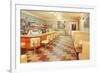 Interior, Retro Diner-null-Framed Premium Giclee Print