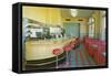 Interior, Retro Diner-null-Framed Stretched Canvas