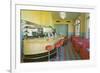 Interior, Retro Diner-null-Framed Premium Giclee Print