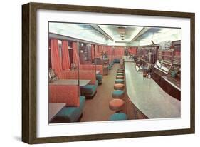 Interior, Retro Diner-null-Framed Art Print