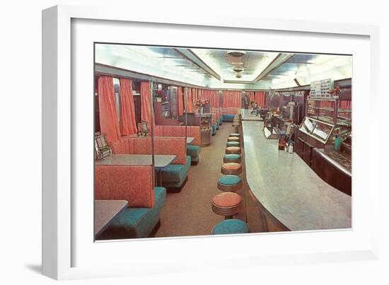 Interior, Retro Diner-null-Framed Art Print