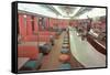 Interior, Retro Diner-null-Framed Stretched Canvas