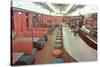 Interior, Retro Diner-null-Stretched Canvas