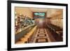 Interior, Retro Diner-null-Framed Premium Giclee Print