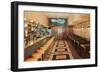 Interior, Retro Diner-null-Framed Art Print