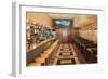 Interior, Retro Diner-null-Framed Art Print