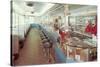 Interior, Retro Diner-null-Stretched Canvas