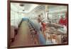 Interior, Retro Diner-null-Framed Art Print