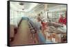 Interior, Retro Diner-null-Framed Stretched Canvas