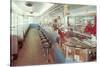 Interior, Retro Diner-null-Stretched Canvas