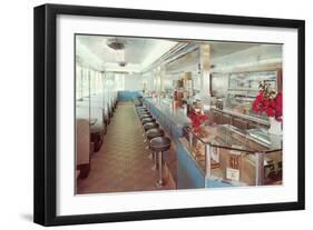 Interior, Retro Diner-null-Framed Art Print